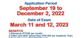 DOST Scholarship 2023 is now accepting applications